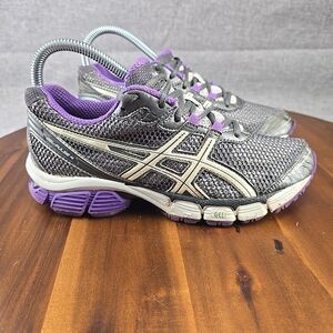 ASICS‎ Gel Pulse Gray Purple Lace Up Casual Running Sneakers Shoes Womens Size 6